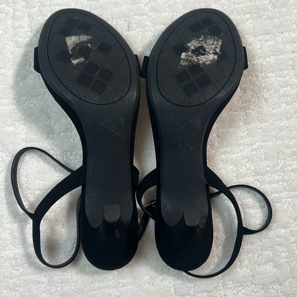 Solanz Comfort black strappy ankle strap heels 8.5 - Picture 3 of 7